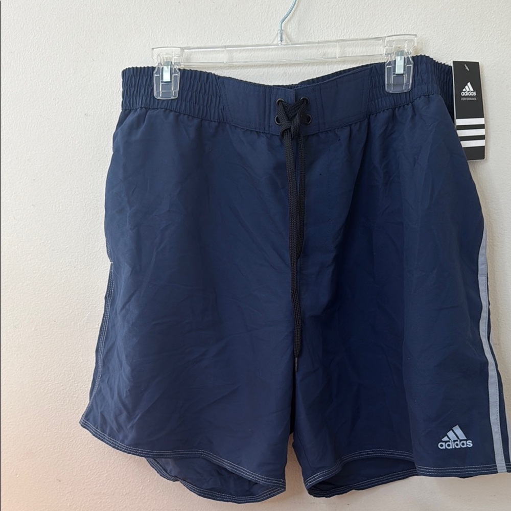 adidas Men's Blue Swim Trunks